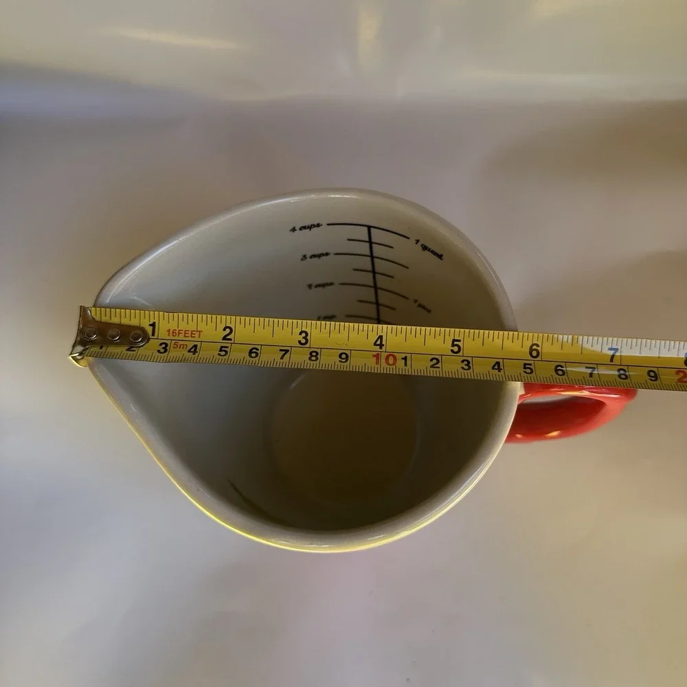 Pioneer Woman Large Ceramic Measuring Cup Dazzling Dahlias Floral 4 Cups 1 Quart